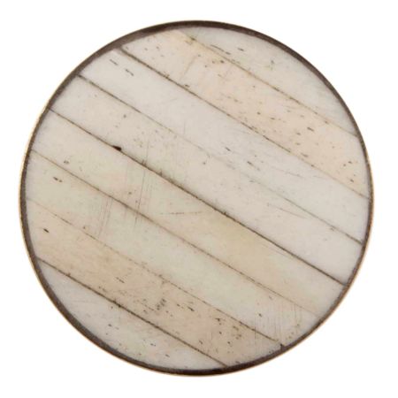 Cream Round  Metal And Bone Knob Online